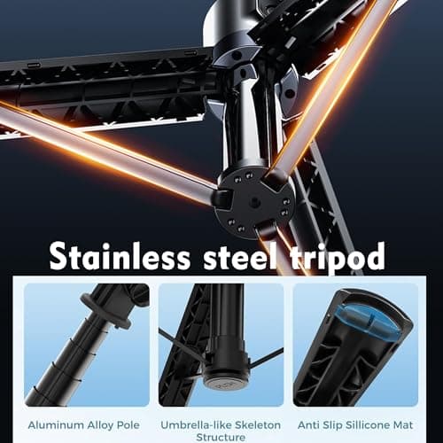 TIGERRDU Selfie Stick,Phone Tripod, 4 in 1 Selfie Stick Tripod, Extendable and Portable with Detachable Wireless Remote & Stable Stand, Compatible with iPhone/Galaxy/Huawei etc. (130cm Stable version) — view 4