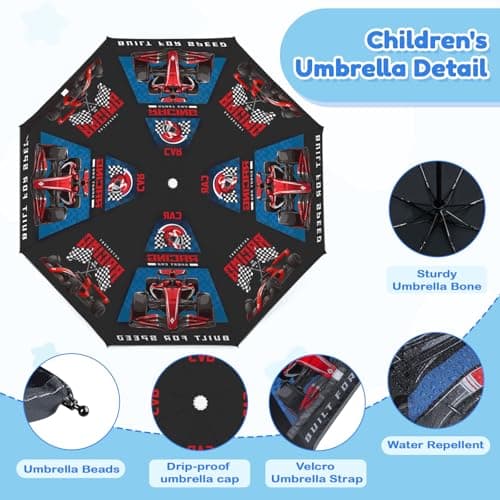 alldomess Kids Automatic Umbrella，Folding Umbrella for Girls & Boys — view 4