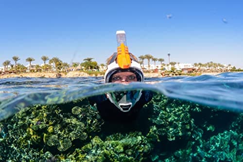 OCEAN REEF - Aria QR+ Maschera Snorkeling Integrale a Rilascio Rapido con Boccaglio - Visione Subacquea a 180 Gradi e Meccanismo Quick Release (M/L, White) — view 3
