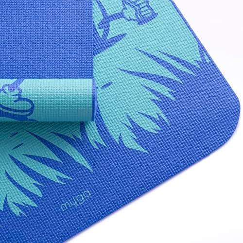 Myga Silk Print Kids Yoga Mat - Non-Slip for Children's Exercise, Fitness, Yoga & Mindfulness - Lightweight, Non-Toxic & Easy Clean Play Mat for Girls & Boys - Third Eye Frenzy — view 3