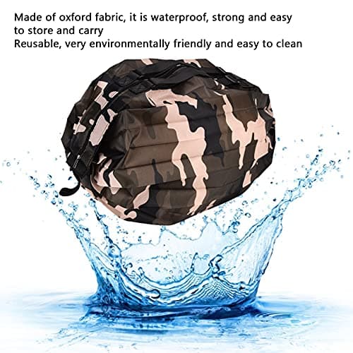 WPKD BLUEIY Foldable Travel Storage Bag, Large Capacity Shopping Tote Bag Multicolor Camouflage for Outdoor (Green) — view 4