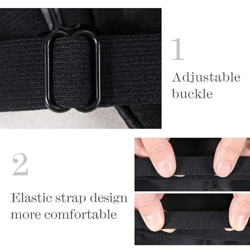 townssilk 2 pcs 100% Silk Sleep mask with Adjustable Strap,Comfortable and Super Soft Eye mask Including 1 pc Balck and 1 pc Silver — view 5
