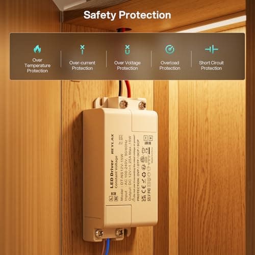 REYLAX 12V LED Driver 15W, Power Supply Unit, 240V AC to 12V DC Transformer — view 5