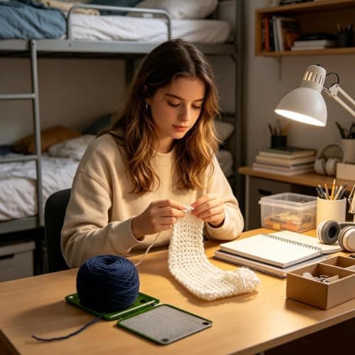 Portable Yarn Holder for Crochet & Knitting, Rotating Yarn Winder Spinner Box, Foldable Travel Yarns Spinner for Crocheting, Yarns Winder Wool Ball Holder Box Knitting Accessories, fors Crocheter Gift — view 4