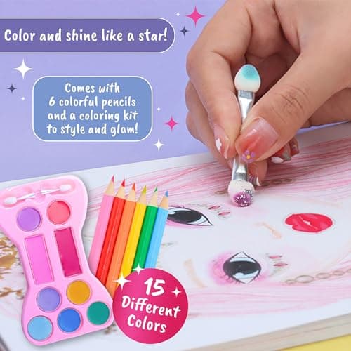 BSCOOL Make Up Book Kit with Coloring Pages and Sticker Set — view 5