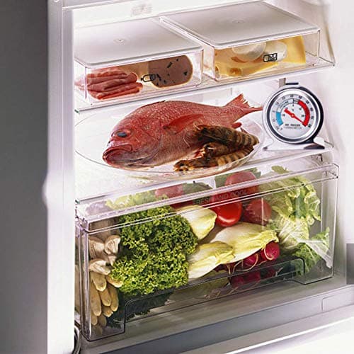 Fridge Thermometer Refrigerator Thermometer,INRIGOROUS Pack of 2 Stainless Steel Dial Fridge/Freezer Thermometer with Hanging Hook and Retractable Stand (Dial Style) — view 5