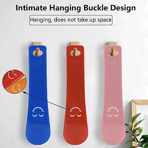 Pack of 5 Mini Shoehorn Plastic Shoe Horn Small Short 3.7 x 15 cm Shoe Horn Small for Men Women Children Five Colours — view 4