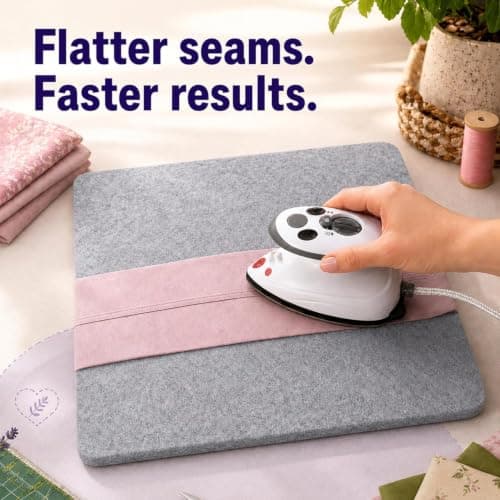 The Quilted Bear Premium Mini Iron and Wool Pressing Mat Bundle, Black — view 5