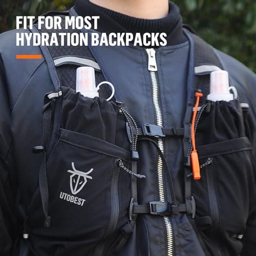 UTOBEST Soft Flask TPU Foldable Running Water Bottles Collapsible Hydration Bottles, 2PCS — view 6