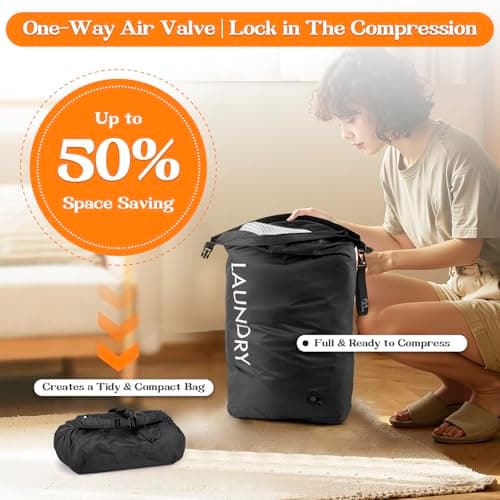 CANBOX Travel Laundry Bag, Vacuum Compression Dirty Clothes Travel Bag — view 5