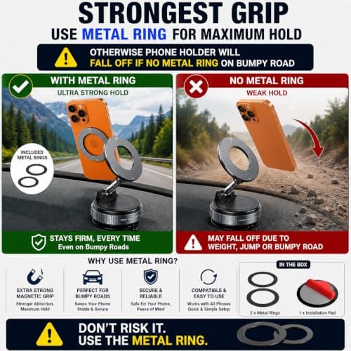 New Horrizon Magnetic Car Phone Holder for MagSafe Car Mount, 360° Rotation — view 2