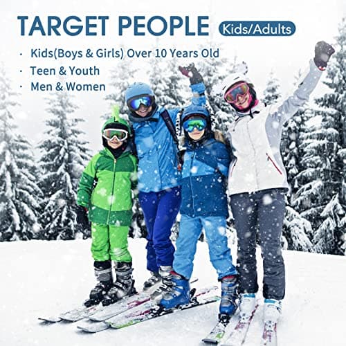 Vatefery Ski Goggles,Skiing Snowboard Goggles for Men & Women kids,Boys & Girls, Youth,Anti-glare,Anti-fog Snowboarding Snow Goggles Glasses 2-Pack (D.Blue&White) — view 6