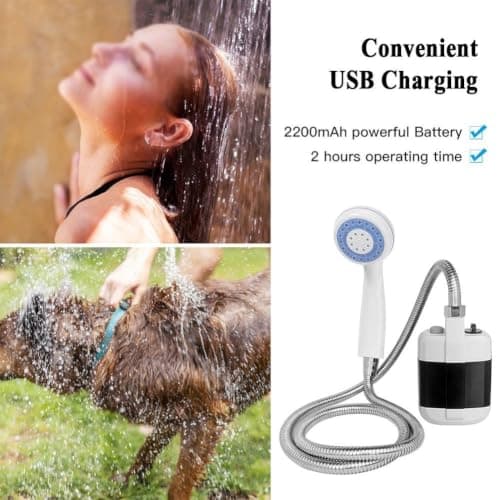 Portable Camping Shower USB Rechargeable Electric Set — view 5