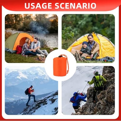 Emergency Survival Bivvy Bag – Lightweight Thermal Sleeping Bag – Waterproof & Windproof – Essential for Camping, Hiking, Outdoor Survival Kits — view 5