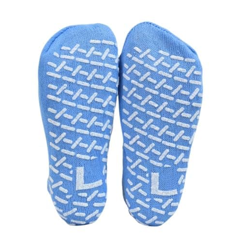 Interweave Healthcare Double-Tread Non-Slip Hospital Socks Blue (1 Pair), Fall Prevention Socks, As Used by NHS Hospitals — view 3