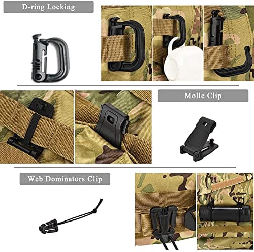 Emergency Survival Kits, Tactical Military Trauma First Aid Kit, Molle EMT IFAK Pouch Outdoor Gear Tourniquet Bandage Bleeding Control Kit for Camping Hiking Hunting Travel Car Adventures (Black) — view 6