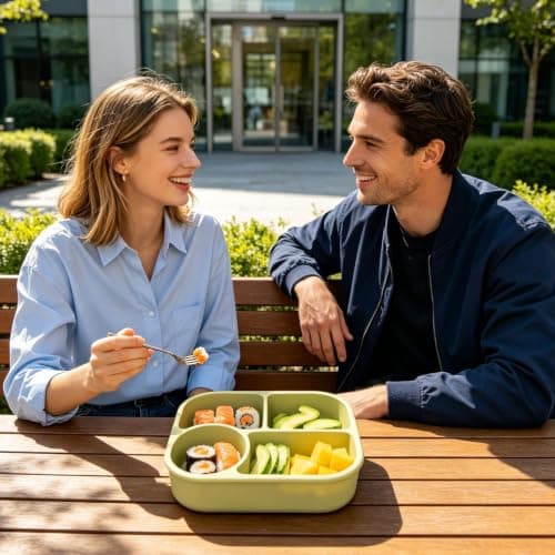 eizliyorum Silicone Lunch Box for Kids 4-Compartment 750ml Reusable Divider — view 2