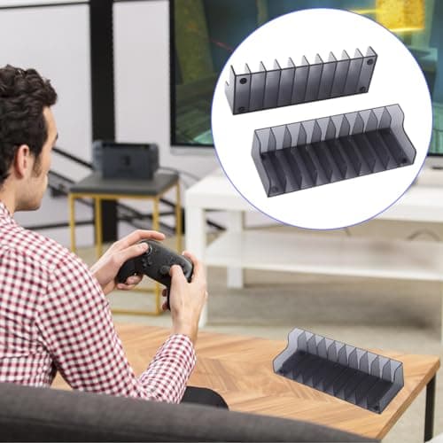 Joyzan Game CD Storage Stand, 2pcs Large Capacity Game Card Box Multi-Function Disc Rack Tower ABS Universal Holder Display Bracket Wear Resistant Organizer Small and Lightweight for PS4 Slim Pro — view 3