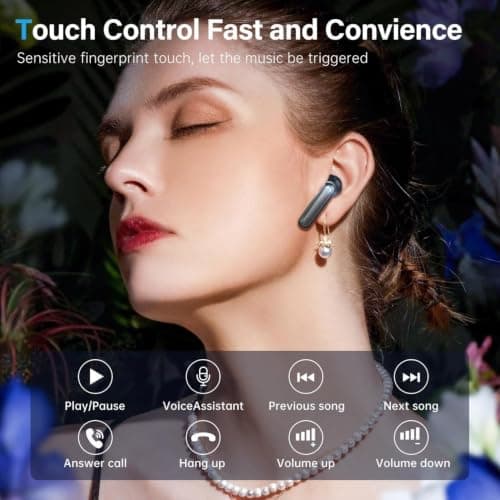 Wireless earbuds, Bluetooth 5.3 Ear buds Earphones with LED Digital Display — view 6