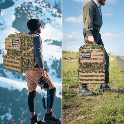 OUUTMEE Military Tactical Backpack 45L, MOLLE Rucksack for Men — view 6
