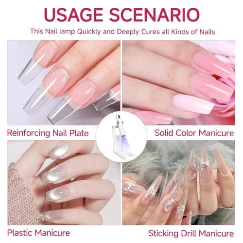 UV Lamp for Gel Nails Mini UV Handheld with Stand 20/60S UV Light Dryer — view 6