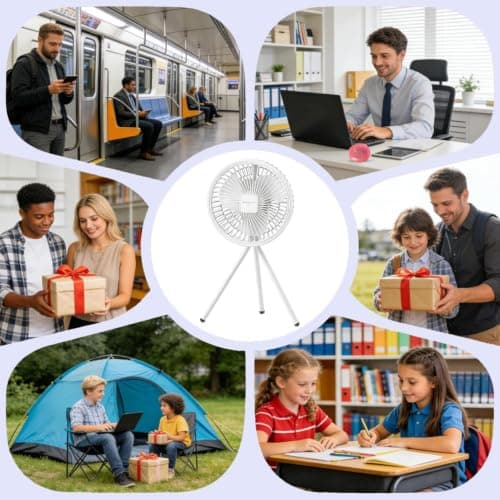Samuliy Solar Powered Fan Floor Desk Air Blowing Device with Tripod Stand — view 4
