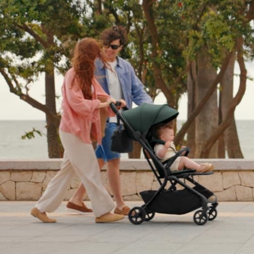 Silver Cross Nia Travel Stroller & Carrycot, Birth to 22kg, Conifer — view 2