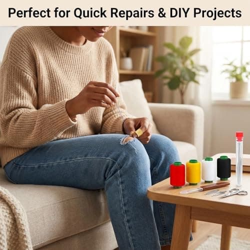 41 Pcs Sewing Tool Set,Thread Kit Including Stainless Steel Sewing Needles,Threader Suture,Thimble Needle, Remover Case,for Mending, Handcraft, Beginners, Daily Use & Women's Gifts — view 4