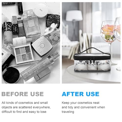 Aucuu 2PCS Toiletry Bag, Clear Makeup Bag, TSA Approved Cosmetic Bag, Portable Waterproof Transparent Cosmetic Bags, Clear Travel Toiletries Bag for Travel Business Bathroom — view 5