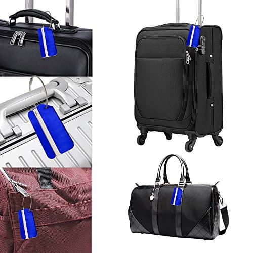 Aluminum Luggage Tag for Luggage Baggage Travel Identifier By Ovener (Blue 2 Pcs) — view 6