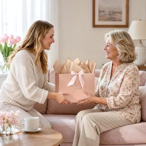 YoungTree Medium Rose Gold Gift Bag 28x20x10 cm 2-Pack — view 4
