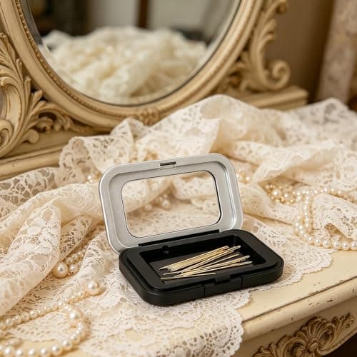 Magnetic Pin Holder, Needle Case with Clear Lid for Home and Travel — view 3