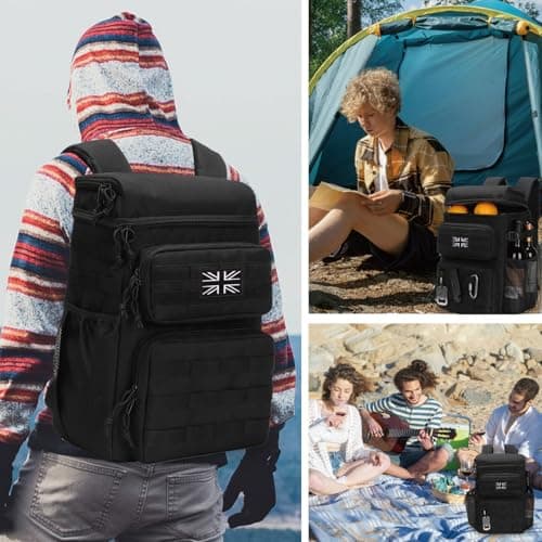 Tactical Backpack Cooler,Soft Lightweight Leakproof Cooler Backpack,Insulated Cooler Bag,Portable Soft Cooler Bag Water Resistant for Beach, Travel, Camping, Picnic, Hiking — view 2