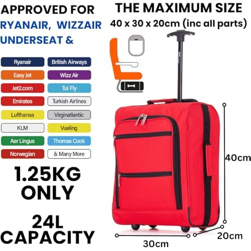 ATX Luggage Ryanair & Wizzair 2-in-1 Carry-On Backpack Suitcase 40x30x20 cm Approved Hand Luggage with Wheels | 24L, 1.25kg | Purple — view 5