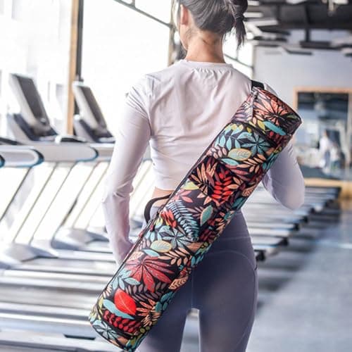 Oaygat Yoga Mat Carrier with Pockets Portable Exercise Pilates Carrying Bag Yoga Mat Carry Luggage Bag Carryall Shoulder Bag with Bottle Pocket Wet Compartment Yogas Mats Carrier Women Men — view 4