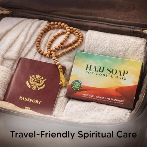 OBD 3 x Hajj Soap for Body & Hair – Unscented Halal Soap Bar for Hajj & Umrah Travel, Gentle Personal Care Soap for Body Washing and Hair Cleansing, No Colour No Fragrance Soap for Daily Use — view 6