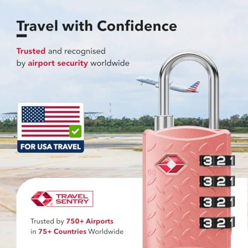NovLock TSA Padlock for Suitcases, TSA Approved Luggage Locks for Travel — view 3