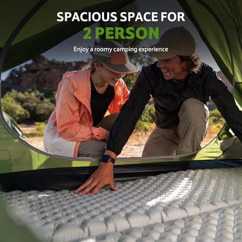 Naturehike Bleik Camping Tent, Lightweight Backpacking Tents Waterproof Double Layer for Outdoor Hiking Trekking (2 Man-Green-No Canopy) — view 4