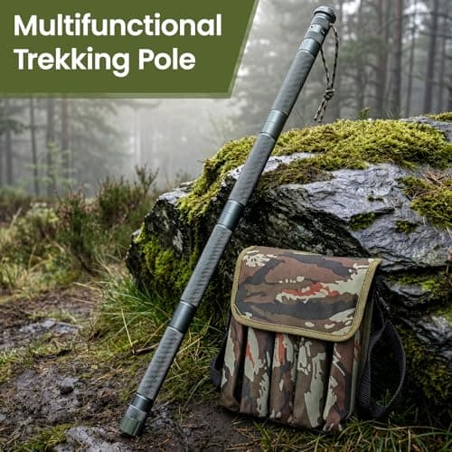 GREENSAPPIRE Foldable 8-Section Aluminum Alloy Trekking Poles with Canvas Storage Bag, Lightweight Durable Walking Sticks for Hiking, Backpacking, Camping & Outdoor Adventures — view 2