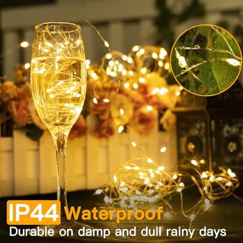 Ollny 5m 50 LED Fairy Lights Battery Operated, Copper Wire Christmas Lights — view 4