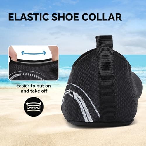 Water Shoes Beach Shoes for Women Men Swim Swimming Sea-996BK 5UK /38EU — view 5