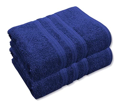 A & B TRADERS Extra Large Jumbo Bath Sheets Pack of 2 | 100% Cotton Bath Towels 85 x 200 cm | Luxury Hotel Quality Oversized Beach Towels | Soft, Thick & Highly Absorbent (Navy) — view 6