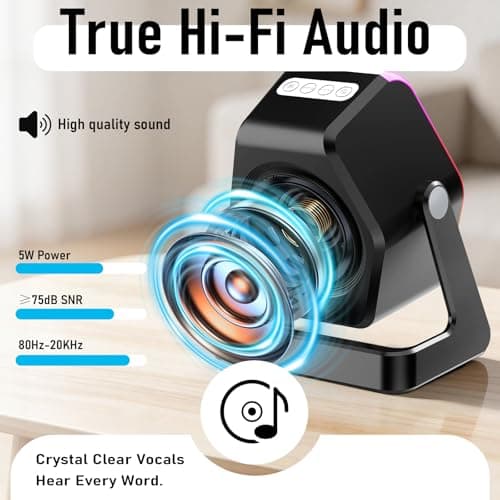 Gifts for Men, Wireless Induction Speaker,5in1 Phone Speaker Amplifier — view 5