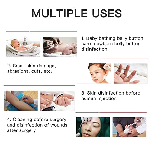 100 Pieces Disposable Iodine Cotton swabs Portable Iodine Disinfection Cotton swabs for Emergency Wound Care — view 2