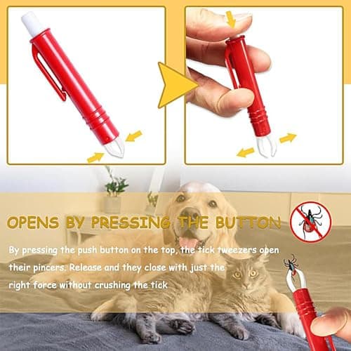 dzqad Tick Remover Tool | Tick Removal Puller Kit for Pet - Multifunctional Pet Grooming Supplies, Portable Quick Cleaning Tools for Yard Outdoor Travel Camping — view 4