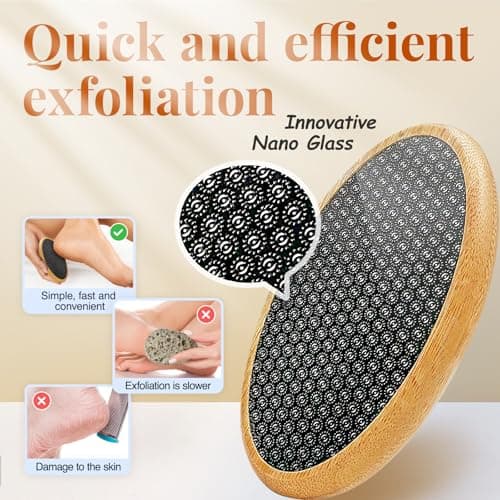 YISCOKO Foot File for Foot Spa,Hard Skin Remover Foot,Foot Scraper,Callus Remover for Feet,Feet Hard Skin Remover,Foot Scrubber,Glass Foot File for Soft & Smooth Heels,Pedicure Tools for Travel Use. — view 3