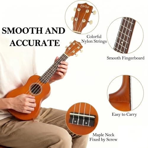 Soprano Ukulele Beginner Kit 21 Inch with Free Online Lesson Fast to Learn — view 6