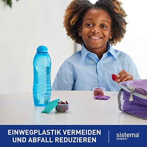 Sistema Twist 'n' Sip Squeeze Kids Water Bottle | Leakproof Water Bottle | 330 ml | Assorted Colours — view 3