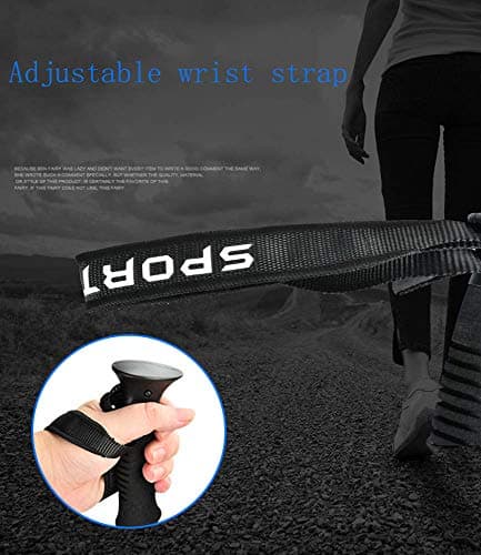 Trekking Poles Aviation Aluminum Material, Easy To Fold, Shrink Freely, Silicone Handle, Polyester Wristband, For Mountaineering, Camping, red — view 6