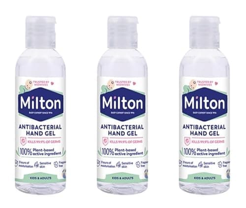 Happy Bees Bundle of 3 Milton Antibacterial Hand Sanitiser Gel 100 ml 3 pack